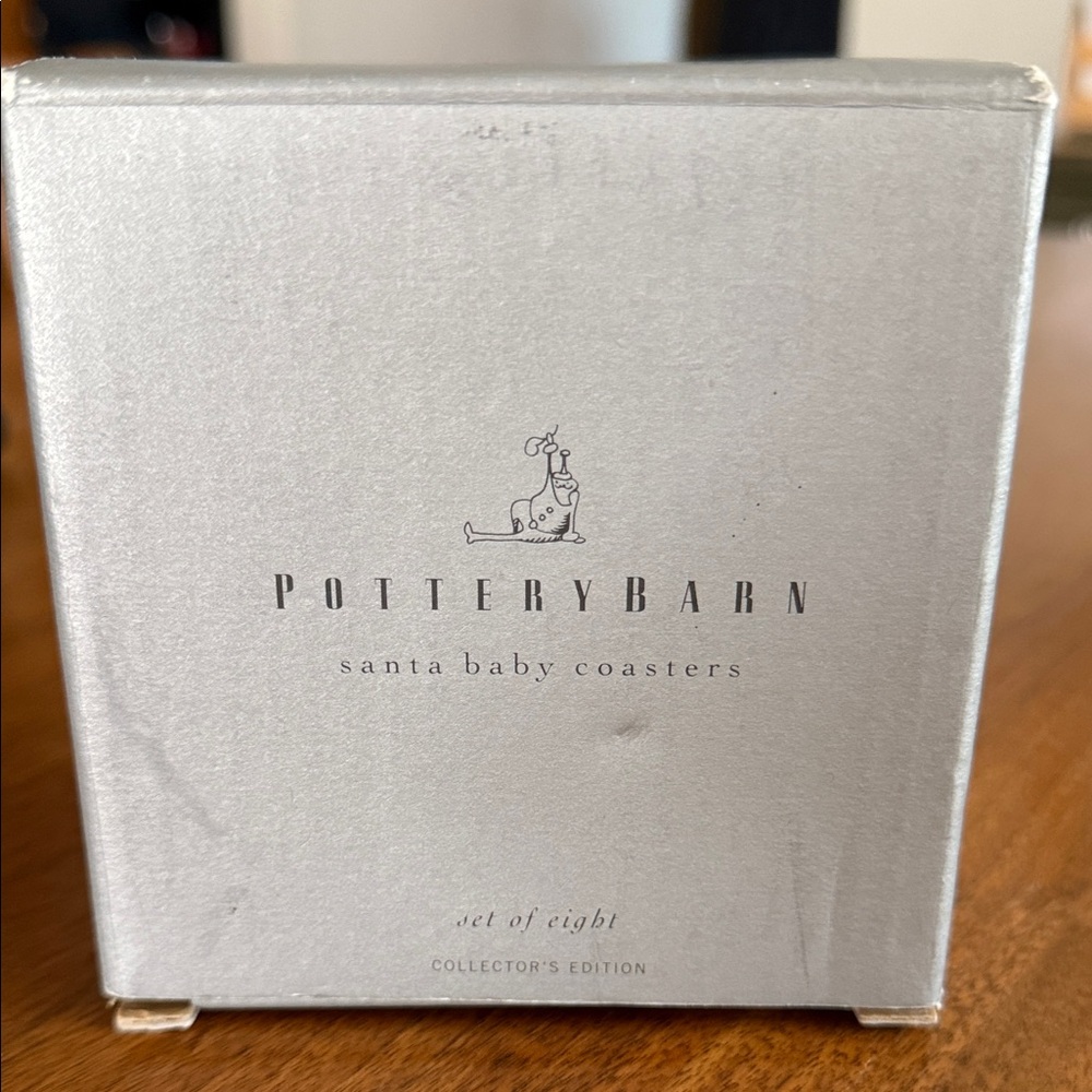 💙Pottery Barn Santa Baby Coasters -